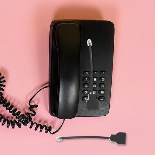 2 Pcs Adattatore Telefonico Viaggiare Per Cavo Forniture Telefoniche - Zdjęcie 5 z 12