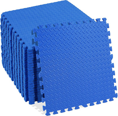 Signature Fitness Puzzle Exercise Mat with EVA Foam Interlocking Tiles for MMA, 