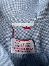 VTG Brooks Brothers Cotton Long Sleeve Button Up Shirt Blue USA Made SZ 16.75