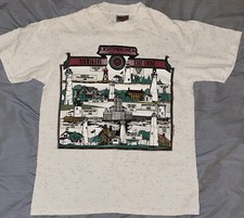 Michigan Lighthouse East Coast Shirt Vintage 90s Made In USA Oneita Medium