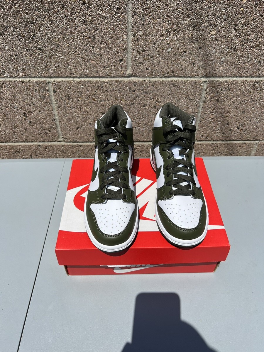 Nike Dunk High Cargo Khaki / White DB2179-105 GS Kid display picture 1