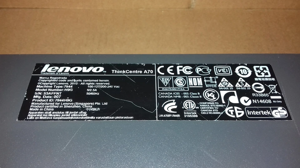 Ordenador PC Lenovo ThinkCentre A70 Intel Pentium Dual Core E5500 @2.8 GHz 2GB - Imagen 3 de 3