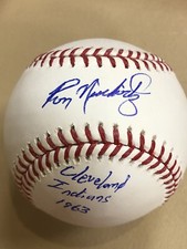 Ron Nischwitz  Signed Autographed OMLB Ball Cleveland Indians 1963
