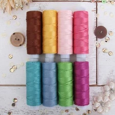 Threadart 8 Color Pearl Cotton Thread Set Romantic Colors | 75yd Spools Size 8