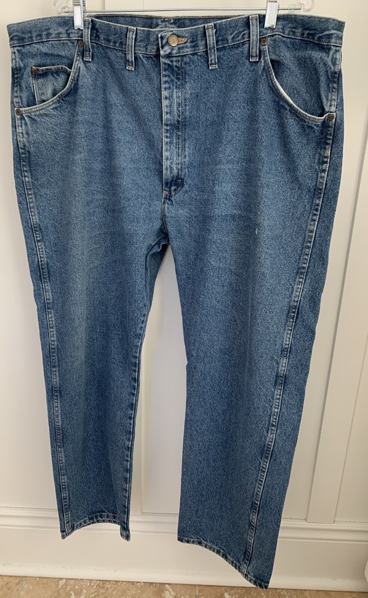 MENS WRANGLER 96501DS REGULAR FIT BLUE STRAIGHT LEG JEANS SIZE