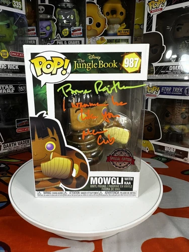 Funko POP! Disney The Jungle Book Mowgli With Kaa #987 (SignedBy Bruce Reitermen