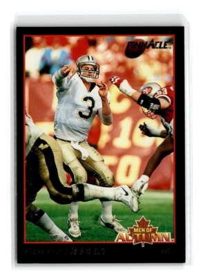 1993-Score Pinnacle Men of Autumn-#18-Bobby Hebert -New Orleans Saints