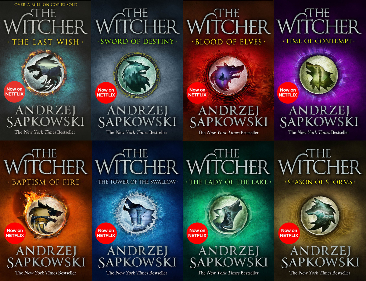 Witcher Series by Andrzej Sapkowski 8 Books Collection Set NETFLIX