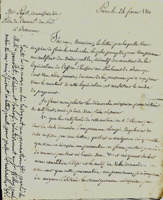 1810 Briefe Paris Auflösung Gerichtsvollzieheramt PAJOT Besançon GARNISON in Paris