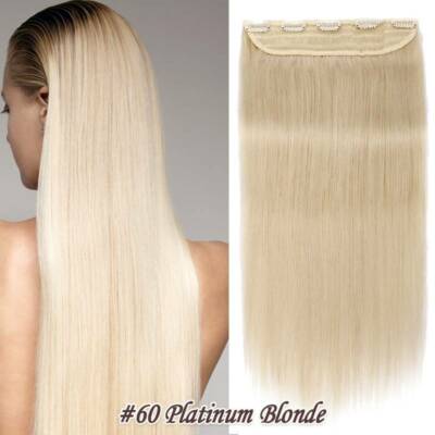 8 - 30inch Straight and Wavy Clip In Real Remy Human Hair Extensions One Piece