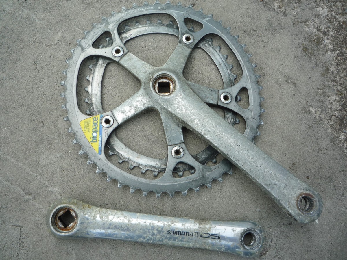 Shimano 105 CRANKSET BIO-PACE CHAINWHEELS 52-42 **METAL IS
