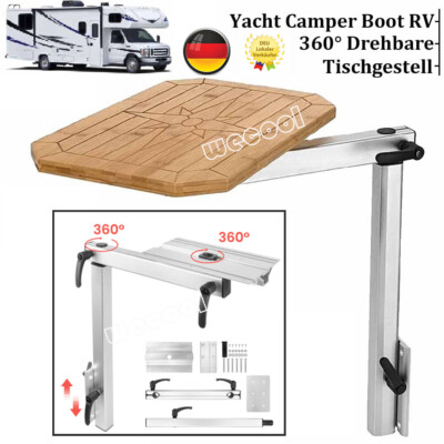 Tischbein 360° Drehbare Tischfuß Tischgestell RV Wohnmobil Yacht Camper Boot DHL