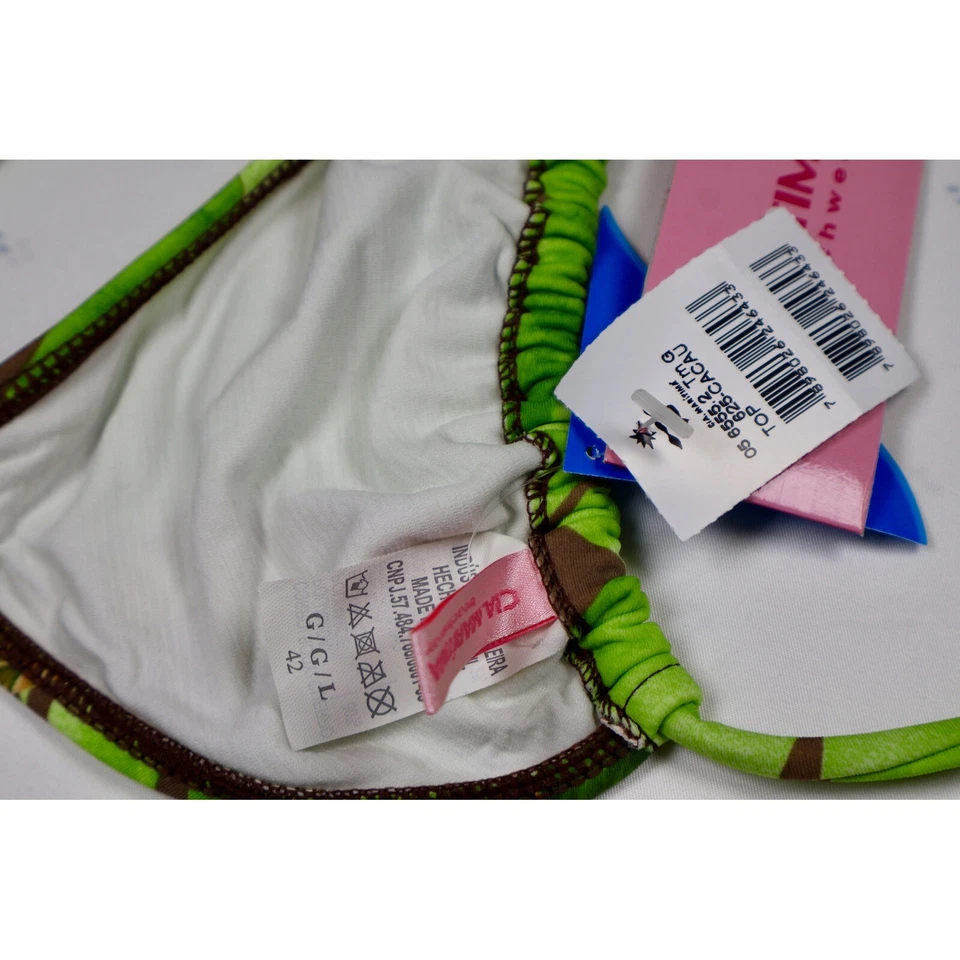 CIA Maritima бикини комплект треугольник верхнее кольцо деталь низ зеленый коричневый черный L - Изображение 3 из 4