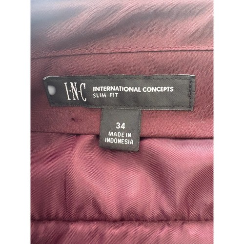 INC International Concepts 2 Pc Set Blazer Pants Womens 2XL/34 Red Velvet NWT - Picture 11 of 24
