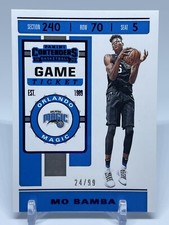 2019-20 Panini Contenders Mo Bamba Game Ticket Blue /99 #82 Orlando Magic