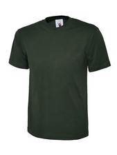 Image of UNEEK Classic T-Shirt Plain Unisex Crew Neck 100% Cotton Mens Tee Top UC301