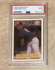 1992 Andy Pettitte RC Fleer Excel #214 Greensboro Hornets Yankees PSA 9 MINT