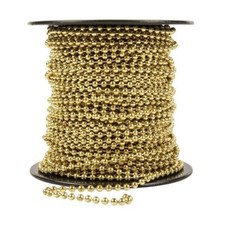 100 Solid Brass BALL CHAIN 3.2mm Bead 6 No Lead/Nickel Corrosion resistant