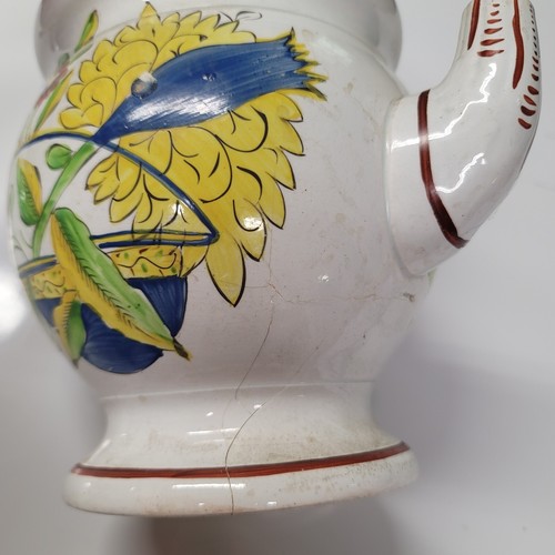 Staffordshire Gaudy Dutch Oyster Coffee Pot Pearlware C 1820 - Picture 9 of 12