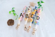 Colorful Macrame Wristlet Macrame Flower Wristlet Macrame Daisy Wristlet USA