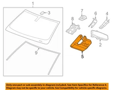 GM OEM 14-20 Escalade ESV Windshield Glass-Mirror Cover 23316899