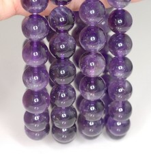 9MM DARK AMETHYST GEMSTONE GRADE A PURPLE ROUND 9MM LOOSE BEADS 7inch