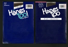 Lot 2 Pairs Hanes Too! Pantyhose Size CD Color Barely There 116 136
