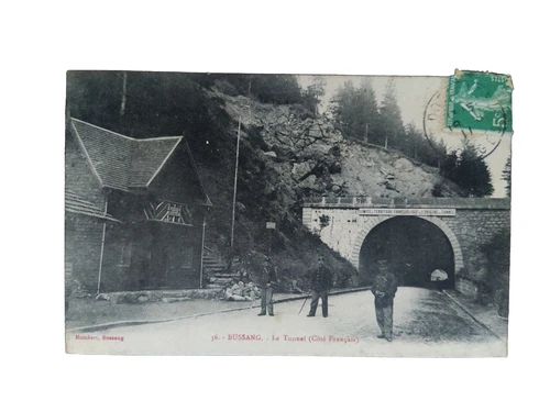 Old postcard card Bussang Le Tunnel French side 1911