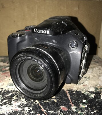  Canon PowerShot SX30 IS HD 14.1MP Camera 720p READ DISMANTLED PARTS REPAIR