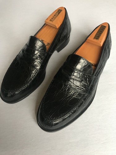 Fratelli Rossetti Mens Crocodile Black Shoes Size 6.5 Brand New Made In  Italy | eBay
