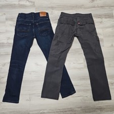 Levi's Lucky Jeans Pants Bundle Boys 16 W28 Cargo Chinos Gray Blue Slim Youth