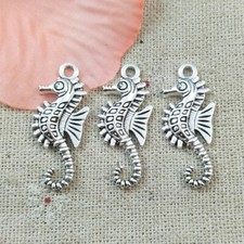 Free Ship 108 Pcs Tibetan Silver Sea Horse Charms Pendant 29X12MM L-5310