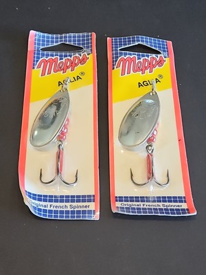 2-MEPPS AGILA #5 ORIGINAL silver Fishing Lures B5 S FACTORY SEALED 