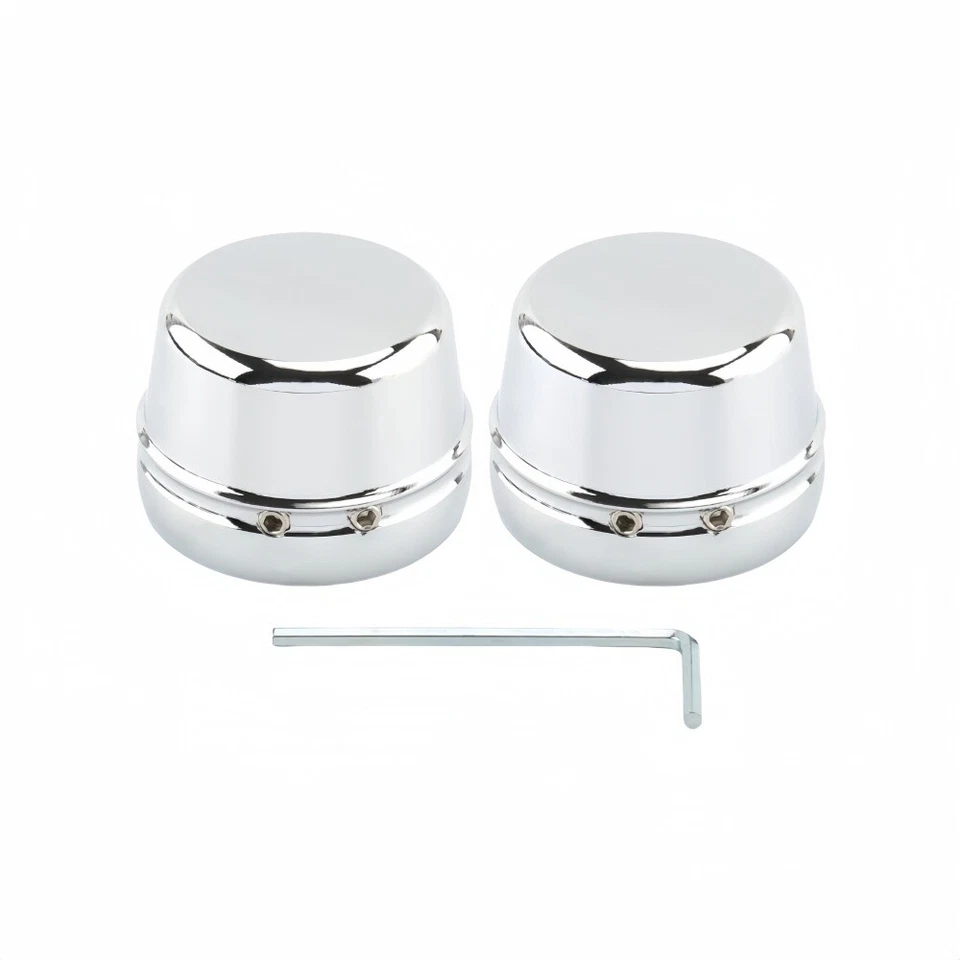 Cubiertas de tuerca de eje delantero cromadas para Harley Touring Electra Street Road Glide King Foto 2 de 4