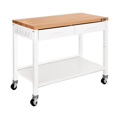 Seville Classics UltraHD 2-Drawer Mobile Workcenter, 48'' W x 24'' D x 36'' H