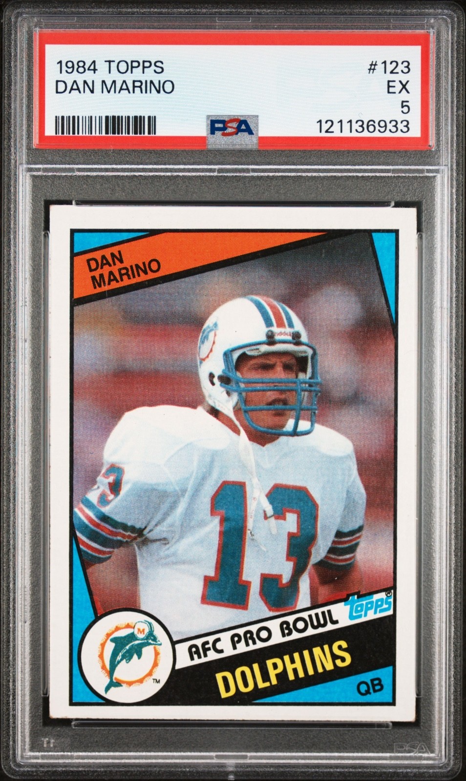 💥 1984 Topps - Dan Marino #123 (RC) PSA 5 - Rookie - Miami Dolphins - HOF! 💥 view 4
