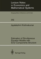 Jayalakshmi Krishnakumar | Estimation Of Simultaneous Equation Models With...