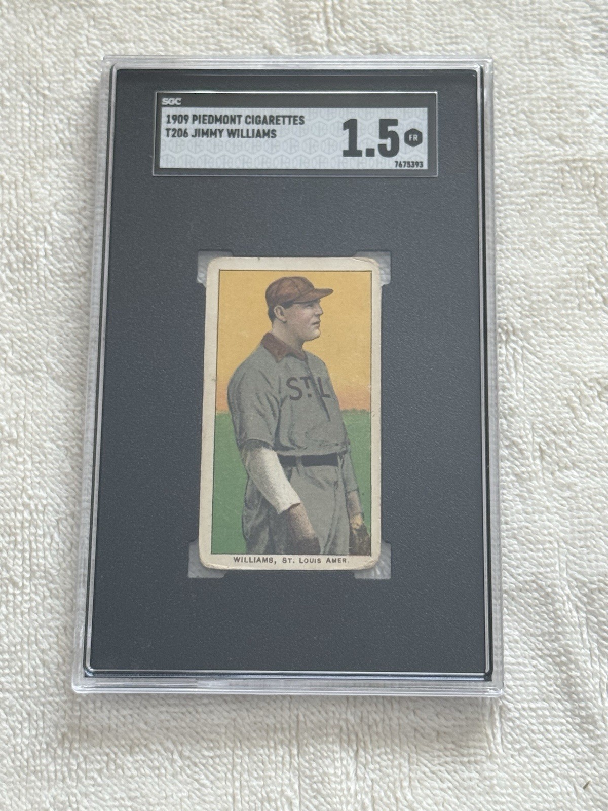 T206 - 1909-11 Piedmont 150 Jimmy Williams - SGC 1.5 - St. Louis