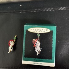 Hallmark miniature keepsake ornament fire house mascot mascot Dalmatian 1993