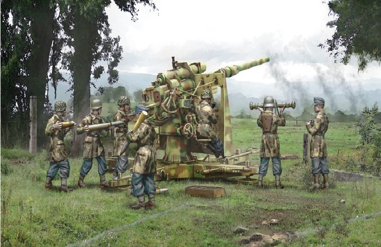 Canon 8.8cm Flak 37 Italeri kit de modélisme pour créer un diorama historique