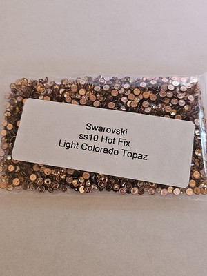 Genuine Swarovski ss10  Hot Fix Crystals in the color LIGHT COLORADO TOPAZ 