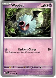 Woobat 032/091 Common Paldean Fates