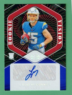 2024 PANINI ILLUSIONS LADD MCCONKEY AUTO ROOKIE VISION RED WHITE BLUE 15/15 RC