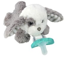 Jollypop Pacifier, Holder W/ Detachable Baby Pacifier, Stuffed Animal puppy