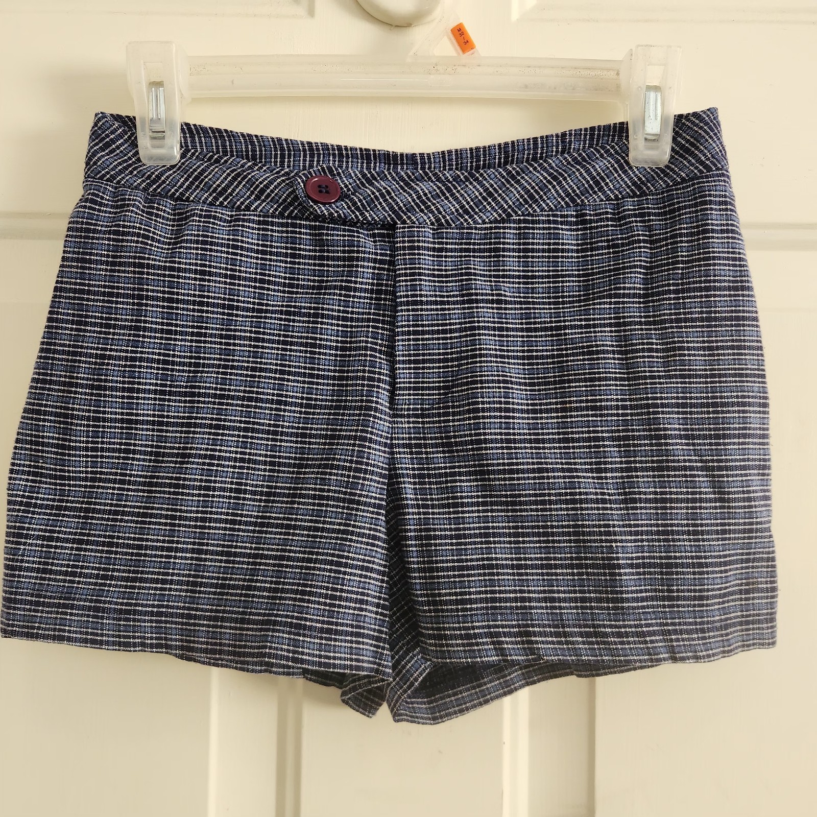 Blue Asphalt Blue Plaid Shorts Womens Vintage Y2K Size 3 Unique Rare 1 Owner USA