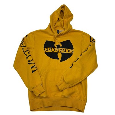 H&M Divided Wu-Tang Clan Hoodie Unisex XS Yellow Graphic Sleeve Print Streetwear