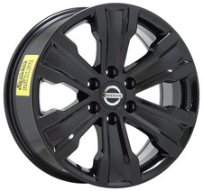 Llanta negra brillante Nissan Titan 20" fabricante de equipos originales de fábrica 2015-2020 única 62753 62705