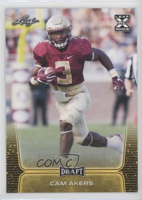 2020 Leaf Draft Gold Cam Akers #22 Rookie RC 00qc