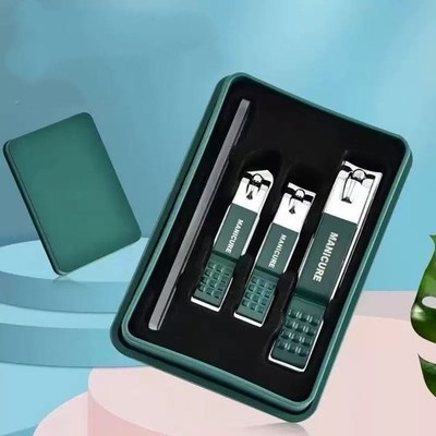 Buy One Get Two-Anti-splash Nail Clipper - 4-Piece Set - Portable Gift Box Set