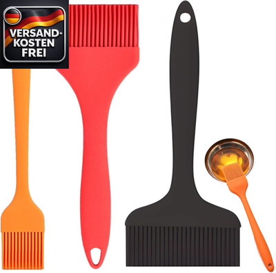 Backpinsel Set Silikon 3er Küchenpinsel, Hitzebeständig, breit, spülmaschinenfes
